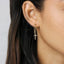 Cross Dangle Chain Stud Earring, Unisex, Gold, Silver SHEMISLI SS150