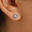 Evil Eye CZ Stud Earring, Protection Stud, Unisex, Gold, Silver SHEMISLI - SS049