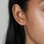 CZ Tiny Bar Stud Earring, Cuboid Rectangle Shape Studs, Unisex, Gold, Silver SHEMISLI SS012