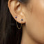 Clover Studs for Two Piercings, White, Emerald, Turquoise, Sapphire, Black, Unisex, Gold, Silver SHEMISLI SS147, SS317, SS318, SS319, SS320