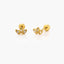 Tiny Flower Stud Earring with Ball Backing (Type B), Unisex, Gold, Silver SHEMISLI - SS644