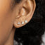 Tiny White Stone Flower Stud, Unisex, Gold, Silver SHEMISLI - SS039, SS040, SS321