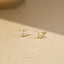 Tiny CZ Butterfly Stud Earring, Unisex, Gold, Silver SHEMISLI - SS043