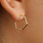 Hexagon Hoop, Huggies, Unisex, Gold, Silver SHEMISLI - SS123