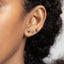 Tiny Black Stone Flower Stud, Unisex, Gold, Silver SHEMISLI - SS245, SS247, SS325