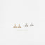 CZ Triangle Stud Earring, White Stone, Emerald, Sapphire, Unisex, Gold, Silver SHEMISLI SS191, SS192, SS238