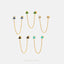 Clover Studs for Two Piercings, White, Emerald, Turquoise, Sapphire, Black, Unisex, Gold, Silver SHEMISLI SS147, SS317, SS318, SS319, SS320
