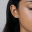 Vintage Teardrop CZ Stud Earring, Unisex, Gold, Silver SHEMISLI SS056