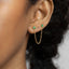 Clover Studs for Two Piercings, White, Emerald, Turquoise, Sapphire, Black, Unisex, Gold, Silver SHEMISLI SS147, SS317, SS318, SS319, SS320