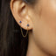 Clover Studs for Two Piercings, White, Emerald, Turquoise, Sapphire, Black, Unisex, Gold, Silver SHEMISLI SS147, SS317, SS318, SS319, SS320