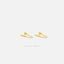 Bar With Chain Stud Earring, Unisex, Gold, Silver SHEMISLI SS363