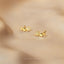 Three Stars CZ Stud Earring, Unisex, Gold, Silver - SS070 LR