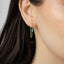 Dainty Baguette Chain Stud, White, Emerald, Turquoise, Sapphire, Black, Unisex, Gold, Silver SHEMISLI SS332, SS302, SS303, SS304, SS305