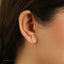CZ Small Bar Stud Earring, Cuboid Rectangle Shape Studs, Unisex, Gold, Silver SS013