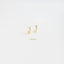 L Shape Small CZ Bar Stud, Hook Hoop Earring, Unisex, Gold, Silver SHEMISLI SS076
