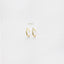 L Shape Small Bar Stud, Hook Hoop Earring, Unisex, Gold, Silver - SS052