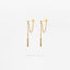 Bar Dangle Chain Stud Earring, Unisex, Gold, Silver SHEMISLI SS199