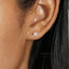 5 Leaf CZ Star Flower Stud Earring, Unisex, Gold, Silver SHEMISLI SS321