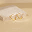 L Shape Small Bar Stud, Hook Hoop Earring, Unisex, Gold, Silver - SS052
