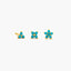 Tiny Turquoise Stone Flower Stud, Unisex, Gold, Silver SHEMISLI - SS152, SS080, SS323