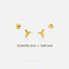 Tiny Hummingbird Stud Earring, Unisex, Gold, Silver SS709 Butterfly End, SS710 Screw Ball End (Type A) LR