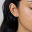 Blue Gradient Glass Stud Earring, Unisex, Sterling Silver SHEMISLI - SS101 Butterfly End, SS796 Screw Ball End (Type A)