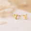 Tiny Hummingbird Stud Earring, Unisex, Gold, Silver SS709 Butterfly End, SS710 Screw Ball End (Type A) LR