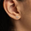 Tiny Wolf Stud Earring, Unisex, Gold, Silver SHEMISLI SS703 Butterfly End, SS704 Screw Ball End (Type A) LR