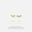 Tiny Triple White Stones Climber Stud Earring, Unisex, Gold, Silver SHEMISLI SS125 Butterfly End, SS489 Screw Ball End (Type A) LR