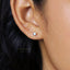 Blue Gradient Glass Stud Earring, Unisex, Sterling Silver SHEMISLI - SS101 Butterfly End, SS796 Screw Ball End (Type A)