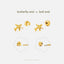 Tiny Airplane Stud Earring, Unisex, Gold, Silver SHEMISLI SS683 Butterfly End, SS684 Screw Ball End (Type A)