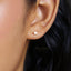 Tiny Bar Stud Earring, Cuboid Rectangle Shape Stud, Unisex, Gold, Silver SHEMISLI - SS010 Butterfly End, SS752 Screw Ball End (Type A)