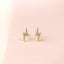 Small Lightning CZ Stud Earring, Unisex, Gold, Silver SHEMISLI - SS115 Butterfly End, SS828 Screw Ball End (Type A)