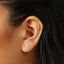 Small Lightning CZ Stud Earring, Unisex, Gold, Silver SHEMISLI - SS115 Butterfly End, SS828 Screw Ball End (Type A)