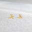 Tiny Hockey Stick Stud Earring, Unisex, Gold, Silver SHEMISLI SS833 Butterfly End, SS834 Screw Ball End (Type A)