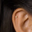 Tiny Bar Stud Earring, Cuboid Rectangle Shape Stud, Unisex, Gold, Silver SHEMISLI - SS010 Butterfly End, SS752 Screw Ball End (Type A)