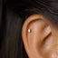 Tiny Bar Stud Earring, Cuboid Rectangle Shape Stud, Unisex, Gold, Silver SHEMISLI - SS010 Butterfly End, SS752 Screw Ball End (Type A)