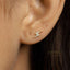 Small Lightning CZ Stud Earring, Unisex, Gold, Silver SHEMISLI - SS115 Butterfly End, SS828 Screw Ball End (Type A)