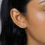 Tiny Leaf CZ Earring, Unisex, Gold, Silver SHEMISLI - SS142, SS667 Butterfly End, SS668 Screw Ball End (Type A) LR