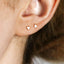 Triangle Stud Earring, Unisex, Gold, Silver SHEMISLI SS016 Butterfly End, SS749 Screw Ball End (Type A)