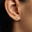 Tiny Rainbow Stud Earring, Unisex, Gold, Silver SS807 Butterfly End, SS808 Screw Ball End (Type A) LR