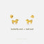 Tiny Unicorn Stud Earring, Unisex, Gold, Silver SS705 Butterfly End, SS706 Screw Ball End (Type A) LR