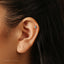 Tiny Turquoise Baguette Stud Earring, Unisex, Gold, Silver SHEMISLI SS107 Butterfly End, SS456 Screw Ball End (Type A)
