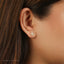 Dainty Marquise Flower Stud Earring, Unisex, Gold, Silver SHEMISLI SS973 Butterfly End, SS974 Screw Ball End (Type A)