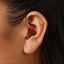 Tiny 8 Pointed Star with Bezel Setting Gem Stud Earring, Unisex, Gold, Silver SHEMISLI SS960 Butterfly End, SS961 Screw Ball End (Type A)