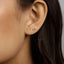 Tiny Baguette Stud Earring, Unisex, Gold, Silver SHEMISLI SS143 Butterfly End, SS359 Screw Ball End (Type A)