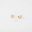 Mismatched Moon and Star Stud Earring, Celestial Earrings, Unisex, Gold, Silver SS077 Butterfly End, SS857 Screw Ball End (Type A)