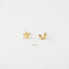 Mismatched Moon and Star Stud Earring, Celestial Earrings, Unisex, Gold, Silver SS077 Butterfly End, SS857 Screw Ball End (Type A)