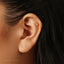 Tiny Angel Wing Halo With AB Stone Stud Earring, Unisex, Gold, Silver SS841 Butterfly End, SS842 Screw Ball End (Type A)