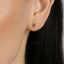 Super Dainty CZ Stud With Screw Ball End (Type A), White stone, Emerald, Unisex, Gold, Silver SHEMISLI - SS205, SS206
